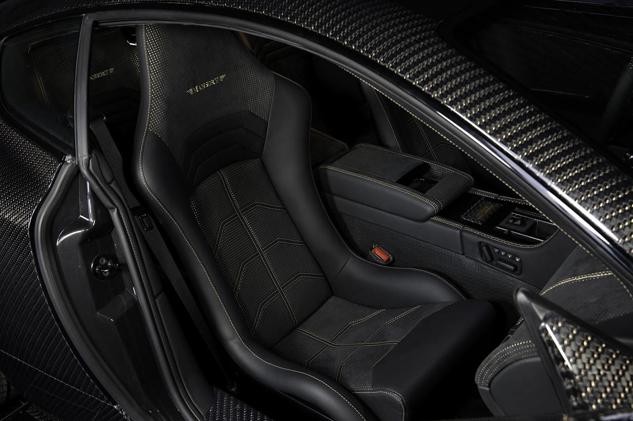 mansory aston martin db9 cyrus wide body carbon fiber interior seat