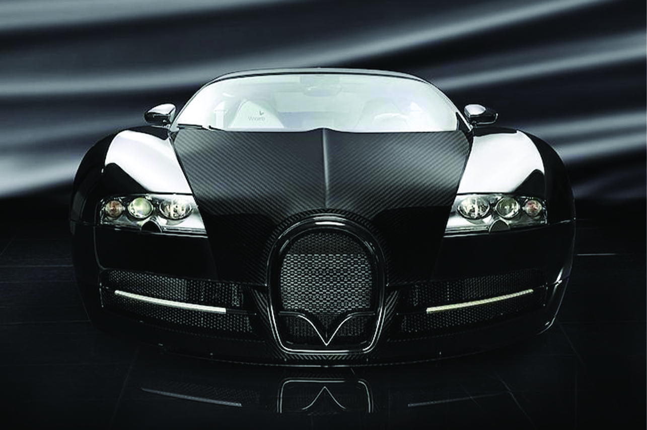 mansory bugatti veyron linea vincero front end carbon fiber hood
