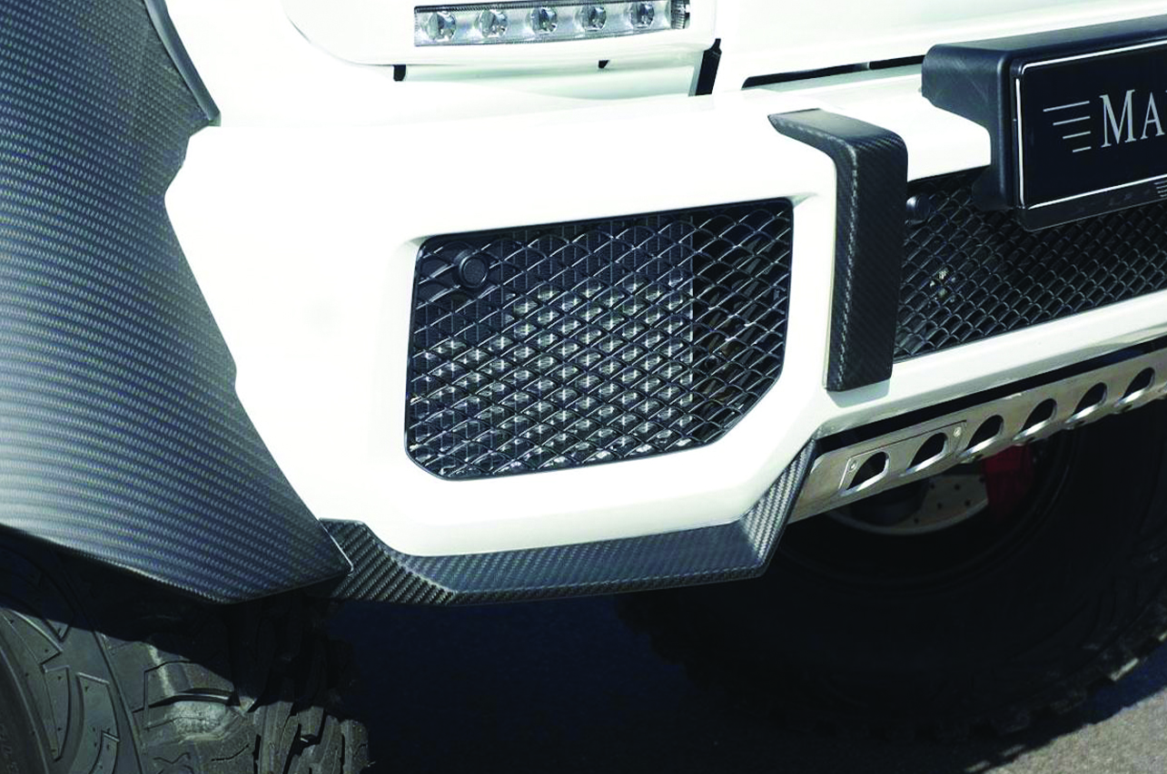 mansory mercedes benz 6x6 w463 carbon fiber body kit front bumper splitter