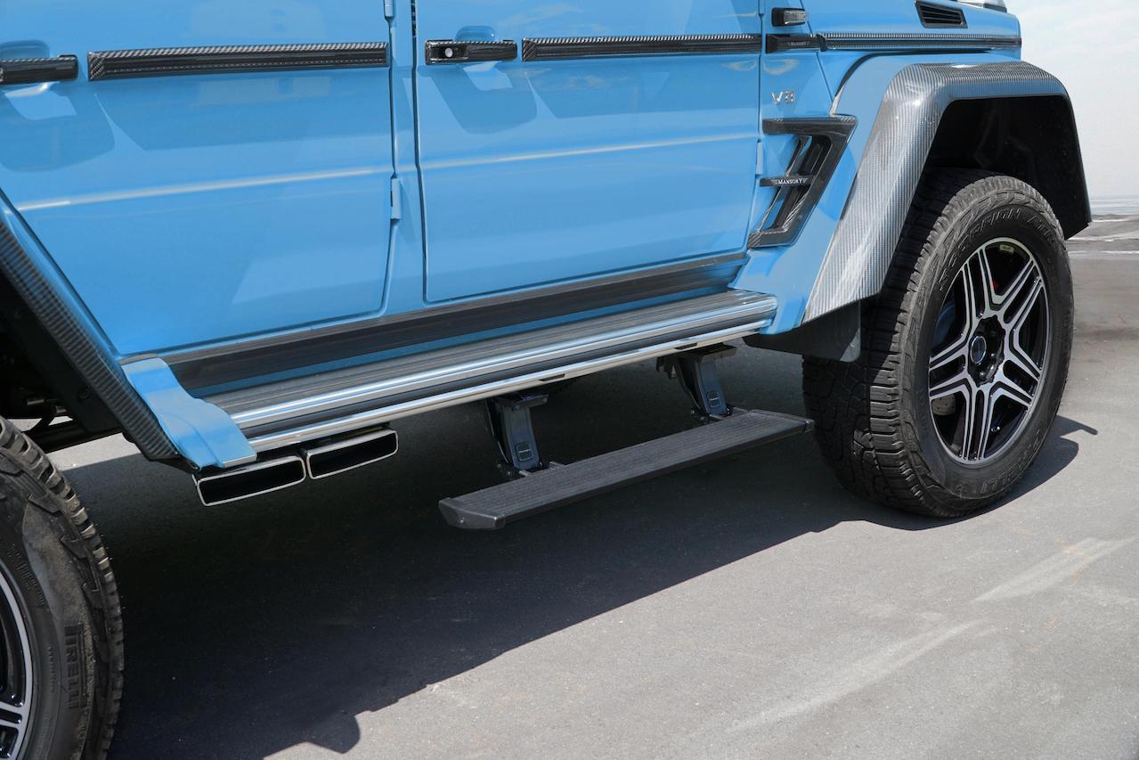 mansory mercedes benz amg 4x4 g550 g63 g65 g500 electrical side step short down exhaust system