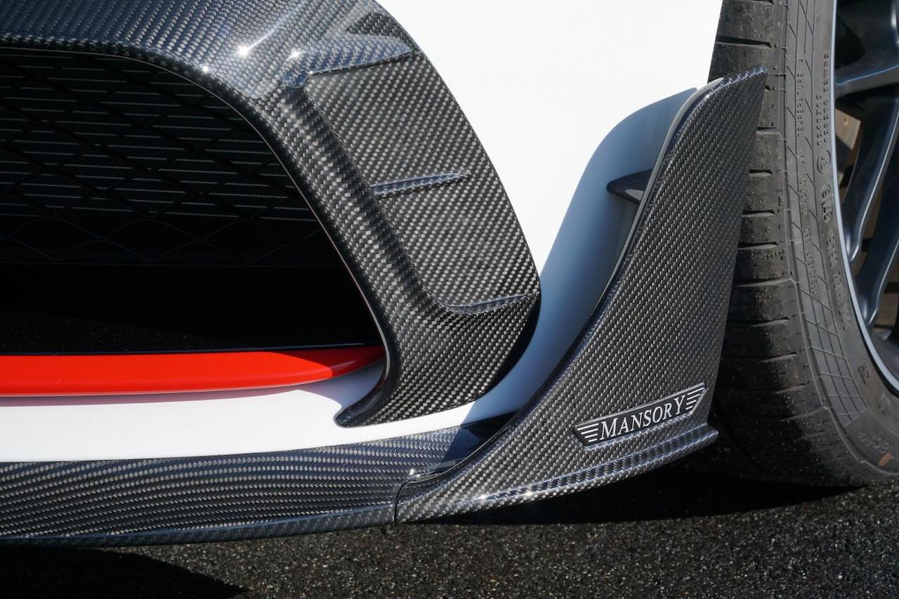 mansory mercedes benz c63 body kit front bumper carbon fiber lip splitter