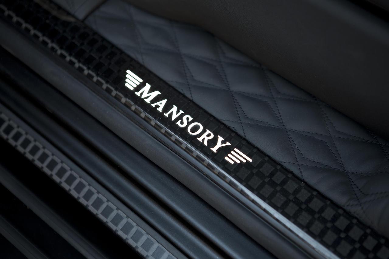 mansory mercedes benz g63 g65 g550 g500 w463 gronos black editon wide body carbon fiber illuminated entry panel