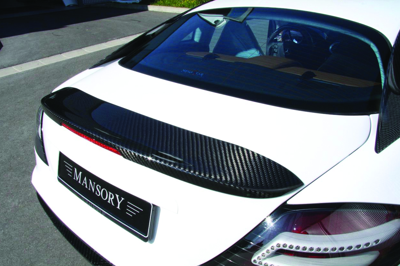 mansory mercedes benz slr renovatio carbon fiber wide body trunk wing