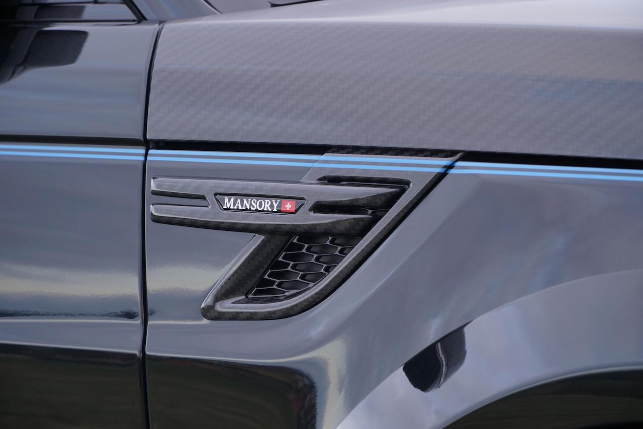 mansory range rover sport wide body kit carbon fiber side panel with logo