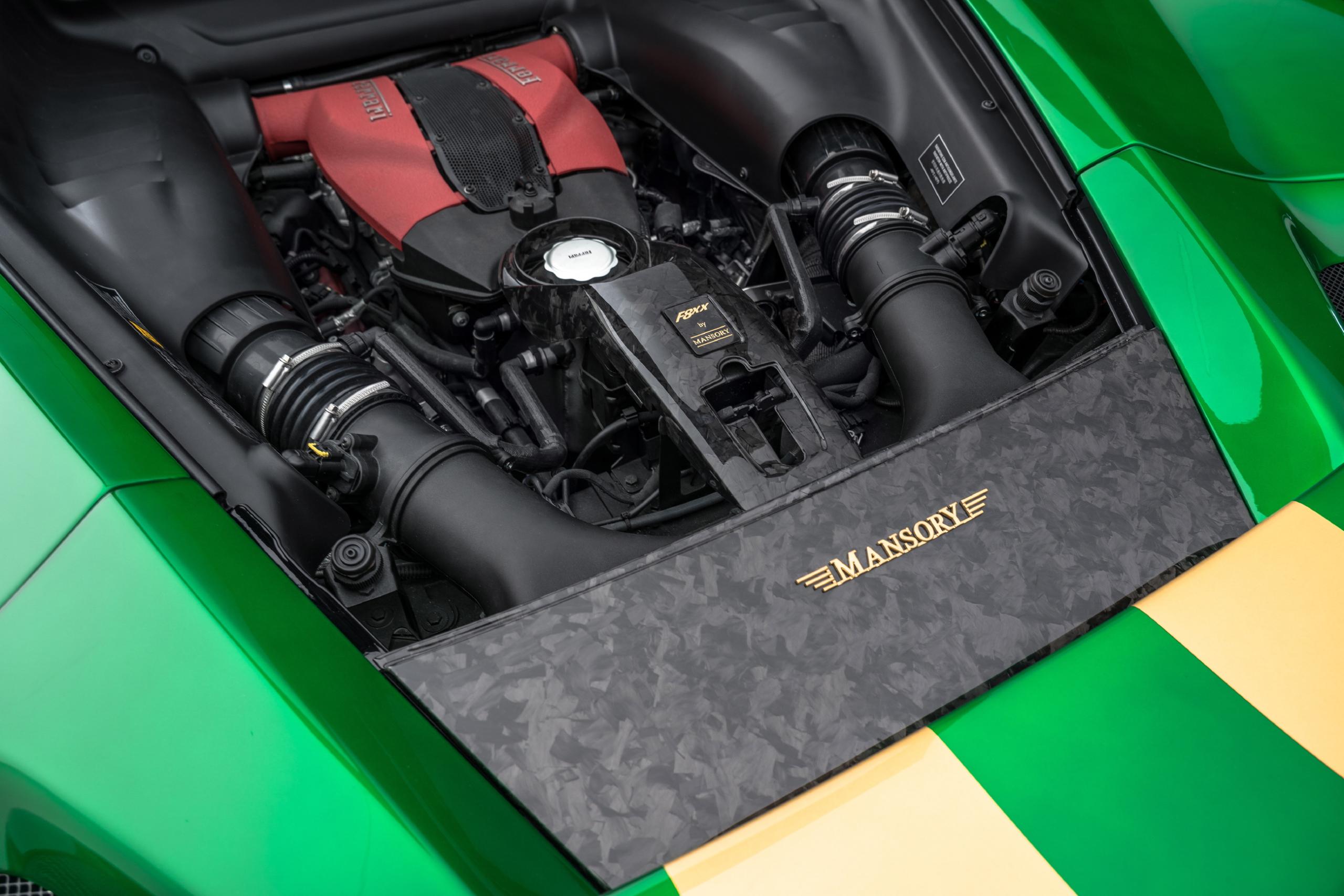 mansory f8xx ferrari f8 body kit carbon fiber engine intake airbox 2020 2021