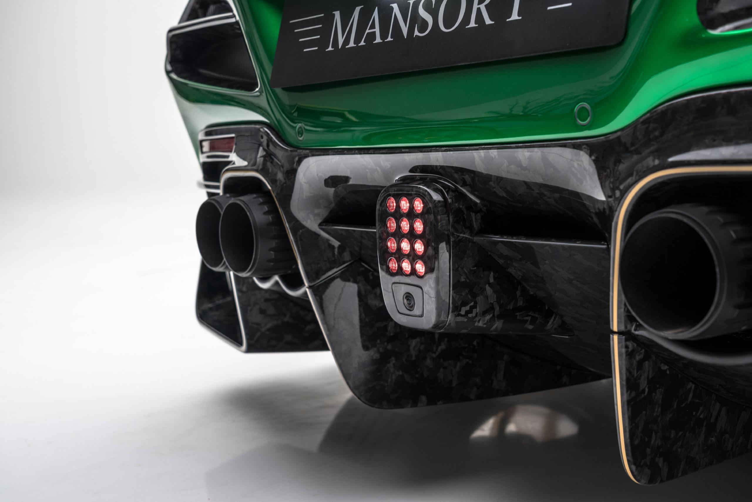 mansory f8xx ferrari f8 body kit carbon fiber rear diffuser sport exhaust system 2020 2021