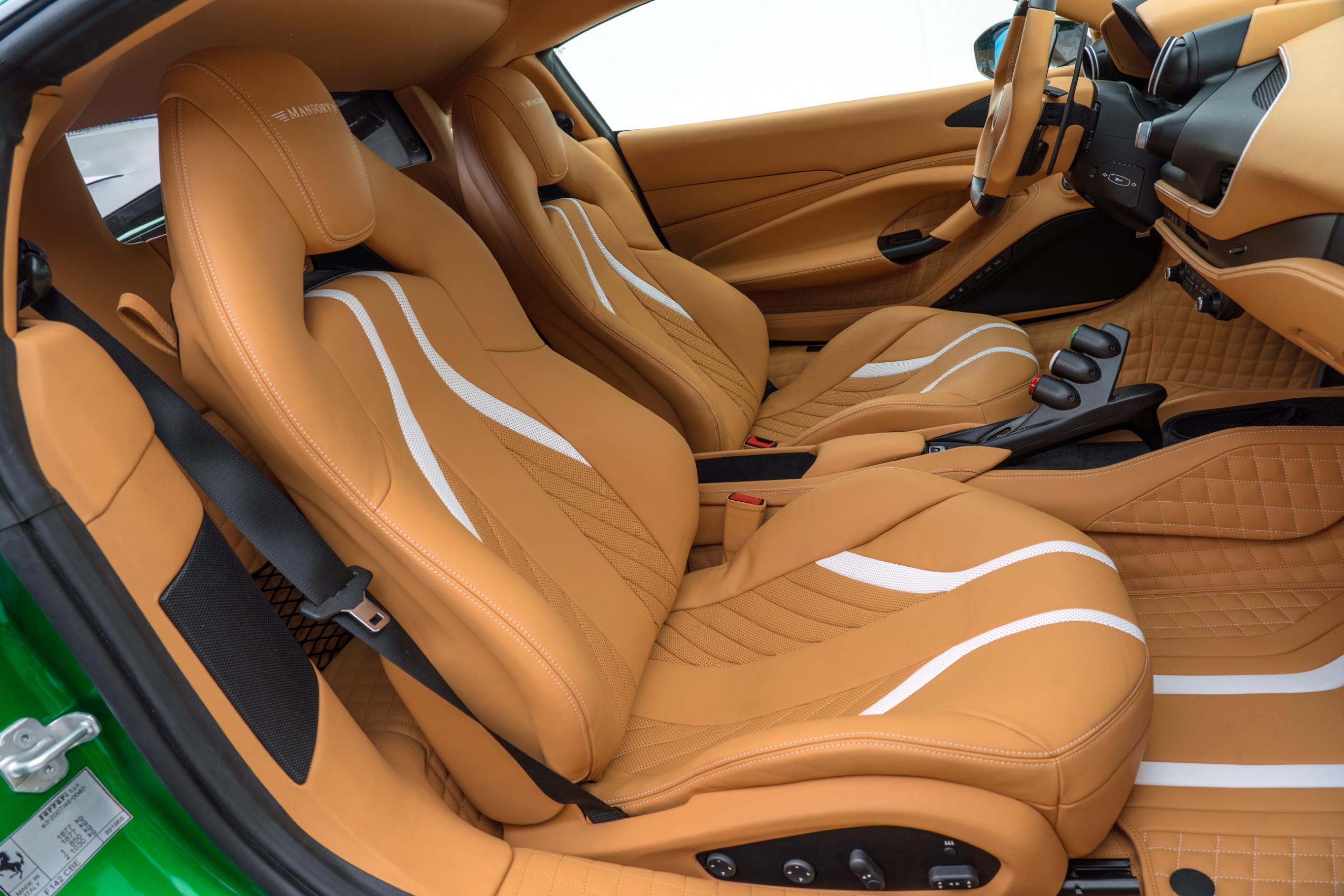 mansory f8xx ferrari f8 body kit custom bespoke leather interior 2020 2021