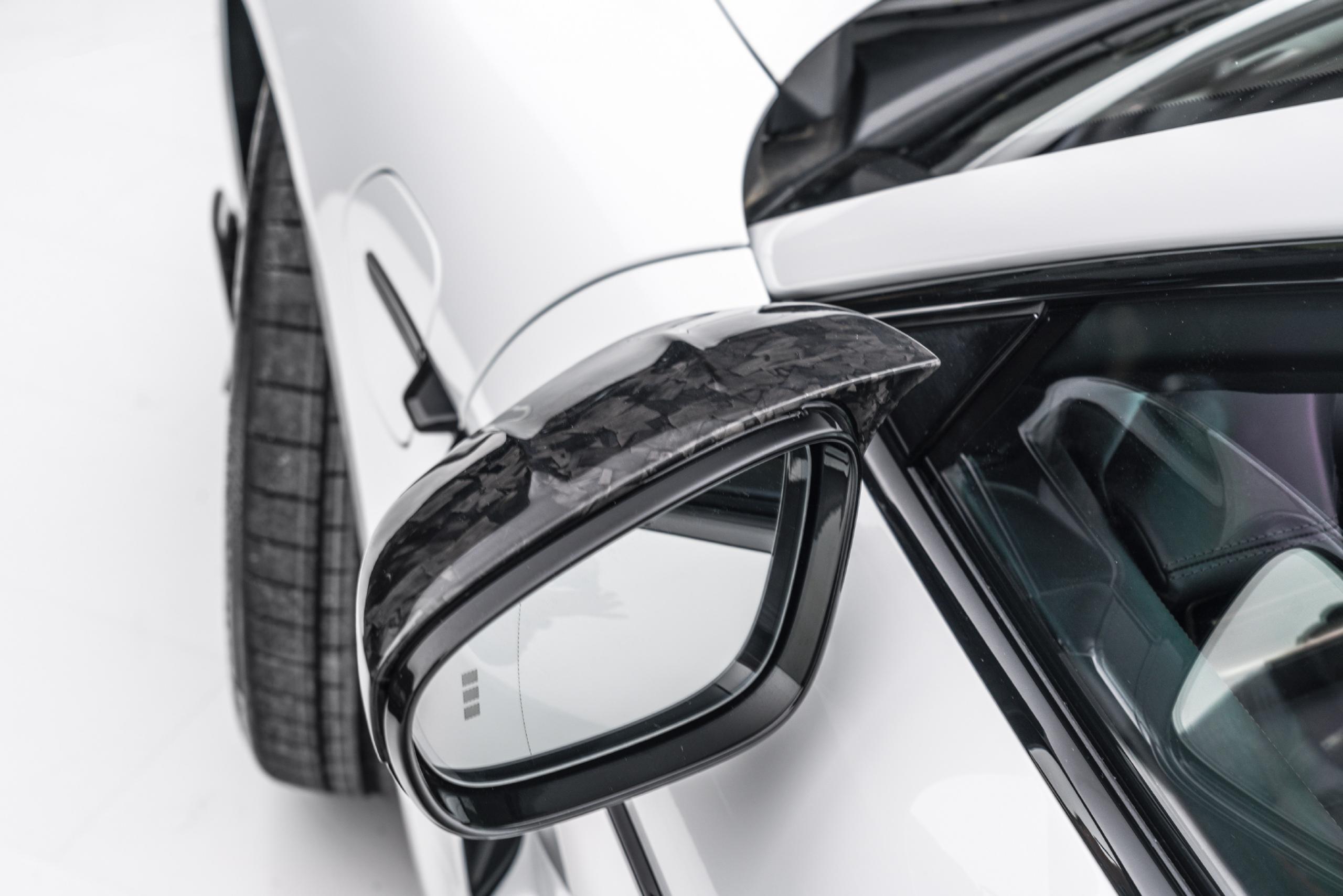 mansory porsche taycan carbon fiber body kit mirror cover rear 2020 2021