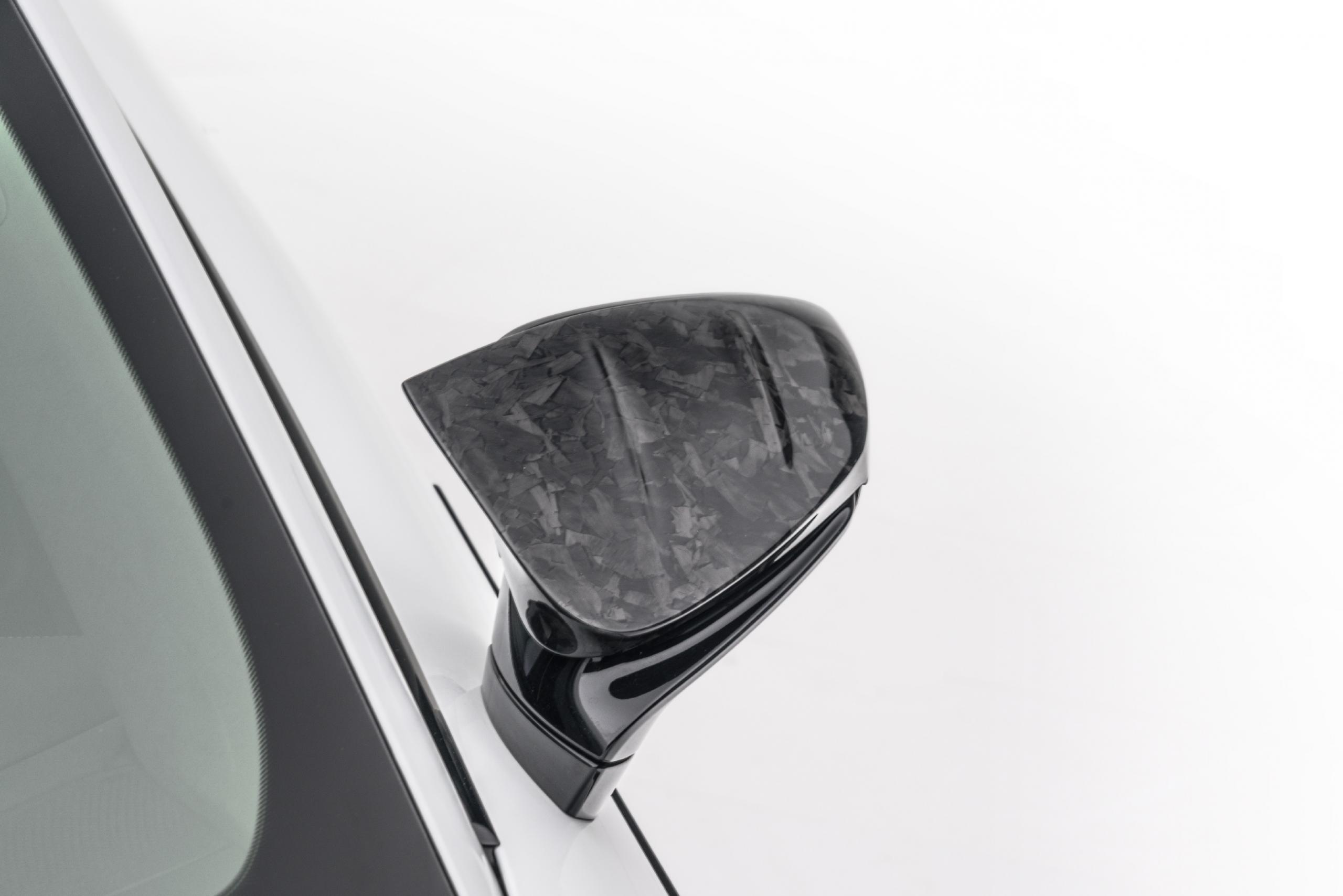 mansory porsche taycan carbon fiber body kit mirror cover top 2020 2021